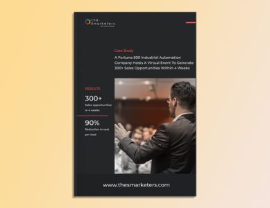 An Industrial Automation Company Hosts A Virtual Event Within 4 Weeks To Generate 300+ Sales Leads