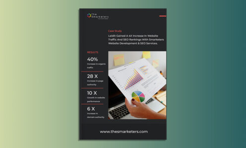 With Smarketers’ Website Development & SEO Services, Leidit gained a 4x increase in website traffic and SEO rankings.